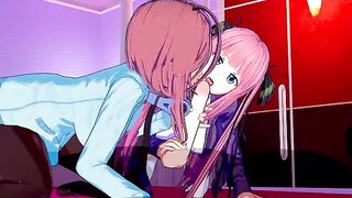 Hentai threesome with Miku and Nino Nakano