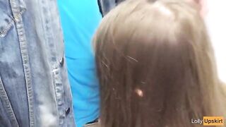 Petite girl caught and fucked in a risky spot, changing clothes in a shop