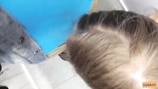 Petite girl caught and fucked in a risky spot, changing clothes in a shop