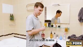 That's MY toothbrush and that's MY cock, a steamy stepfamily tale