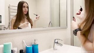 My mistress gave me a blowjob like a professional, I came in her mouth