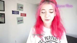 Petite babysitter gets naughty with cock and swallows cum