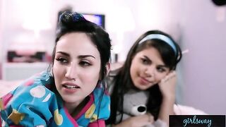 Retro sleepover with two hot teen babes Gina and Gianna