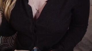 A girl studies at home and eventually calls her boyfriend to fuck