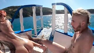 A couple is fucking on the boat and they don’t care who sees