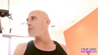 The blonde MILF Shayla Laveaux gets fucked by her personal trainer in the gym