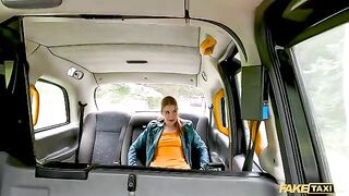 The fake taxi driver screwed a red-haired slut, Kiara Love, hard