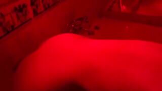 A blonde woman plays with sex toys in the bathroom and gets fucked