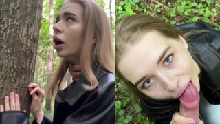 Public forest fuck with petite teen Californiababe