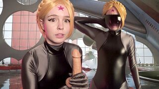 A cute girl in an atomic heart cosplay get fucked hard
