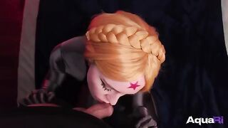 A cute girl in an atomic heart cosplay get fucked hard