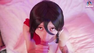 Mikasa Ackerman gets her pussy smashed by a huge dick
