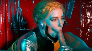 Femdom threesome with ballerinas in atomic heart style
