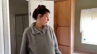 A couple tries to get a better deal from the pregnant landlord in a steamy scene