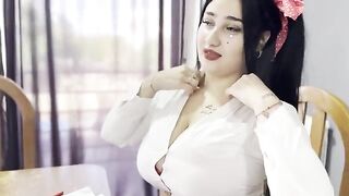 The hot girl is trying to pass the math exam with her teacher
