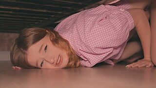 A stepsister finds herself in a tricky situation and gets help in a steamy way