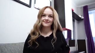 Cute stepsister lost at strip game, had to fuck and give a blowjob
