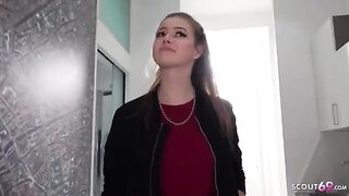 Pick-up casting with petite teen Olivia Sparkle from Public Agent