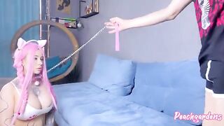 My obedient stepsister Kitty Teen will do anything I tell her to. Feed her from a bowl filled with cum