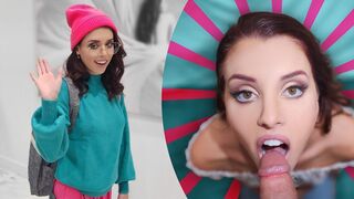The stepbrother is surprised by his stepsister Lila Love's grown-up features
