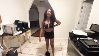A stepdaughter gets her tight asshole gapped by her stepfather in a steamy encounter