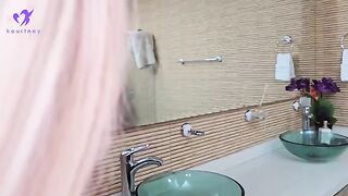I spy on my stepson in the shower, then we have sex and I cum in her ass
