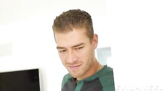 Jaye Summers cheats on her BF with a stranger in the kitchen