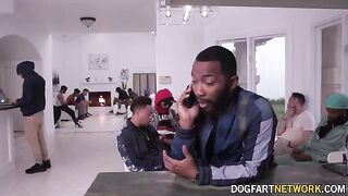 Harley King's blonde bubble butt gets pounded by 17 cocks