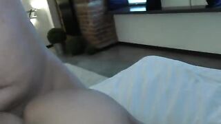 A step mom with a great body gets her pussy wet and receives a cumshot