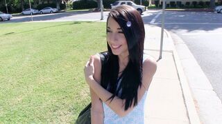 Petite teen Mia Hurley gets fucked for cash