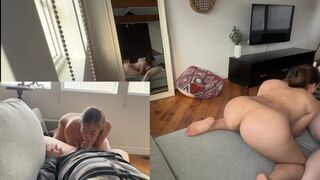 Sexy wife gets fucked in a hotel room by husband