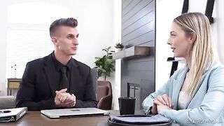 Skinny Lily Larimar gets fucked to secure a job