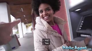 Brunette pick up with Selva Lapiedra in the street for cash