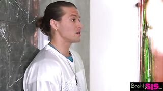 Lulu Chu asks Maria Kazi to taste her stepbro's cum