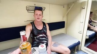 Babe met a hot guy on the train and fucked with him