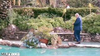 Holly, a busty blonde MILF, cheats on her husband with a young stud
