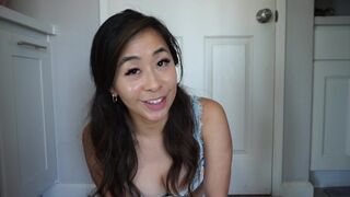 Summer underwear try-on with self-pleasure suggestion, featuring Kaedia Lang's spicy Asian-American charm