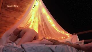 Romantic sex with a beautiful woman and her husband outdoors - hardcore and tender at the same time