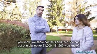 Public Agent Cheating wife Andrea Lapiedra gets fucked in public