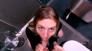 A thief tried to steal but was caught and fucked in the mall toilet