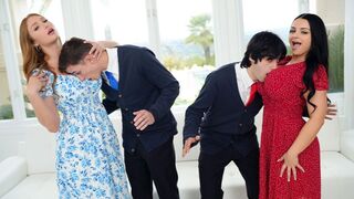 Pervert stepsons can't fuck girls, so their moms teach them sex