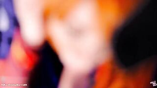 Asuka Langley’s pussy gets creampied after a sloppy blowjob