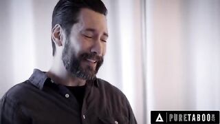 The depressed widower fucks his late wife's look-alike, Lacy Lennon, using rizz