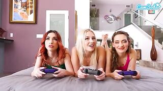 My step-sister used my PS5, so I took her and her friends to bed