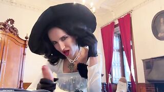 Resident Evil Village cosplay with a hot MILF twist, perfect for fans of the series