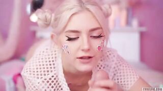 All cute girls love when guys cum on their faces, especially in sensual scenes