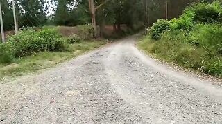 A beautiful girl took a bike ride and got intimate with a friend