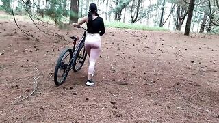 A beautiful girl took a bike ride and got intimate with a friend