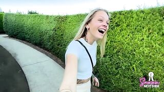 Petite chick SammmNextDoor gets lost in the moment