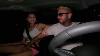 An 18-year-old girl is hungry for cock and gets a hard fuck in the car